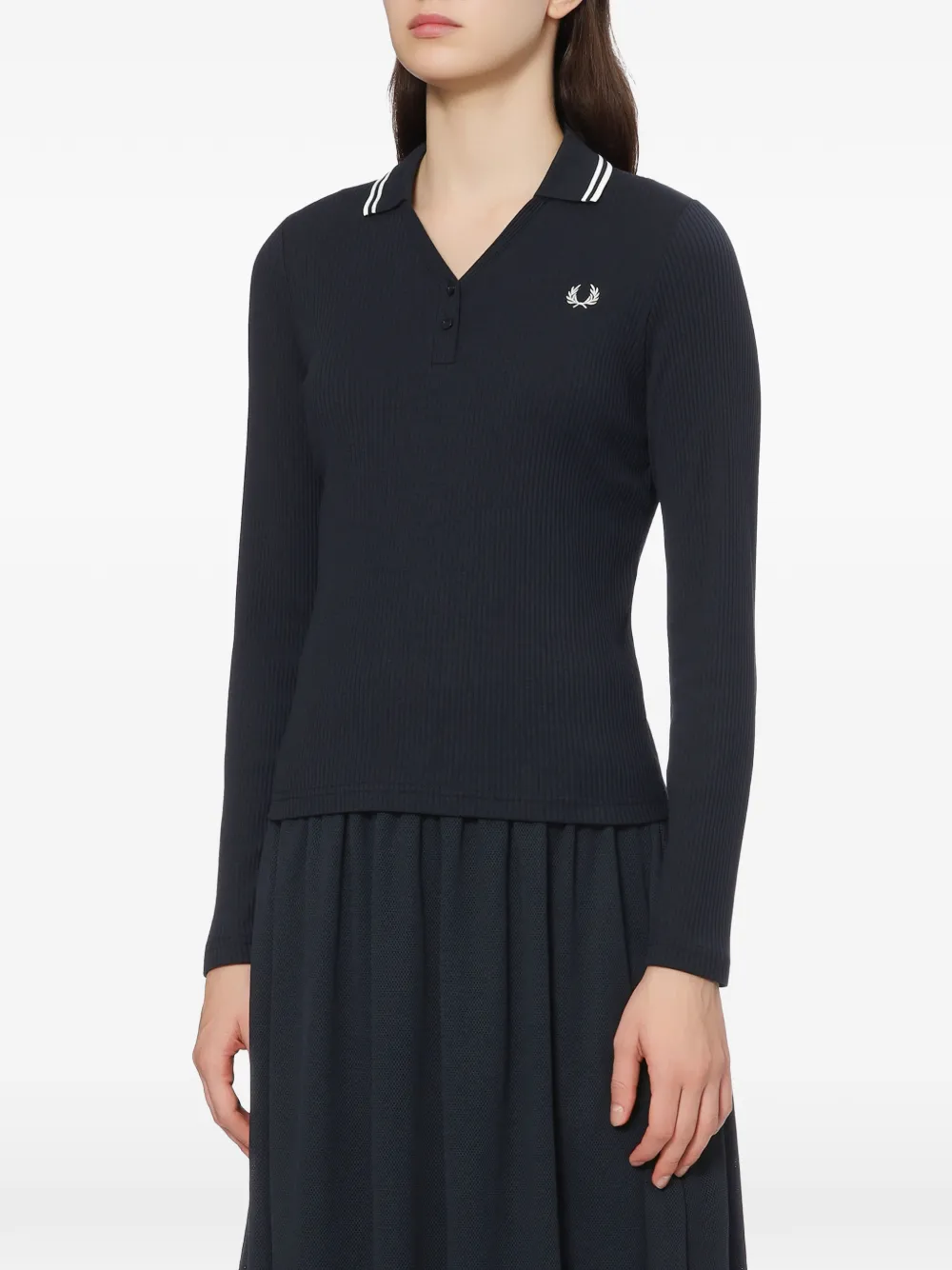 Fred Perry Ribgebreide trui Blauw