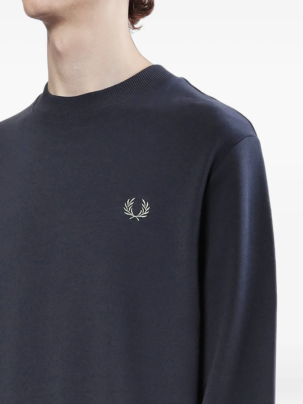 Fred Perry Trui met geborduurd logo Blauw
