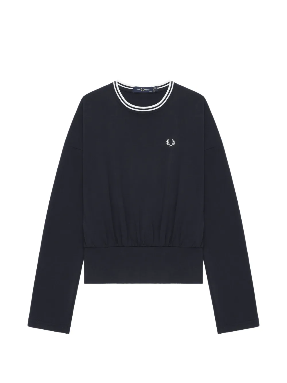 Fred Perry Laurel Wreath Gathered T-shirt In Blue