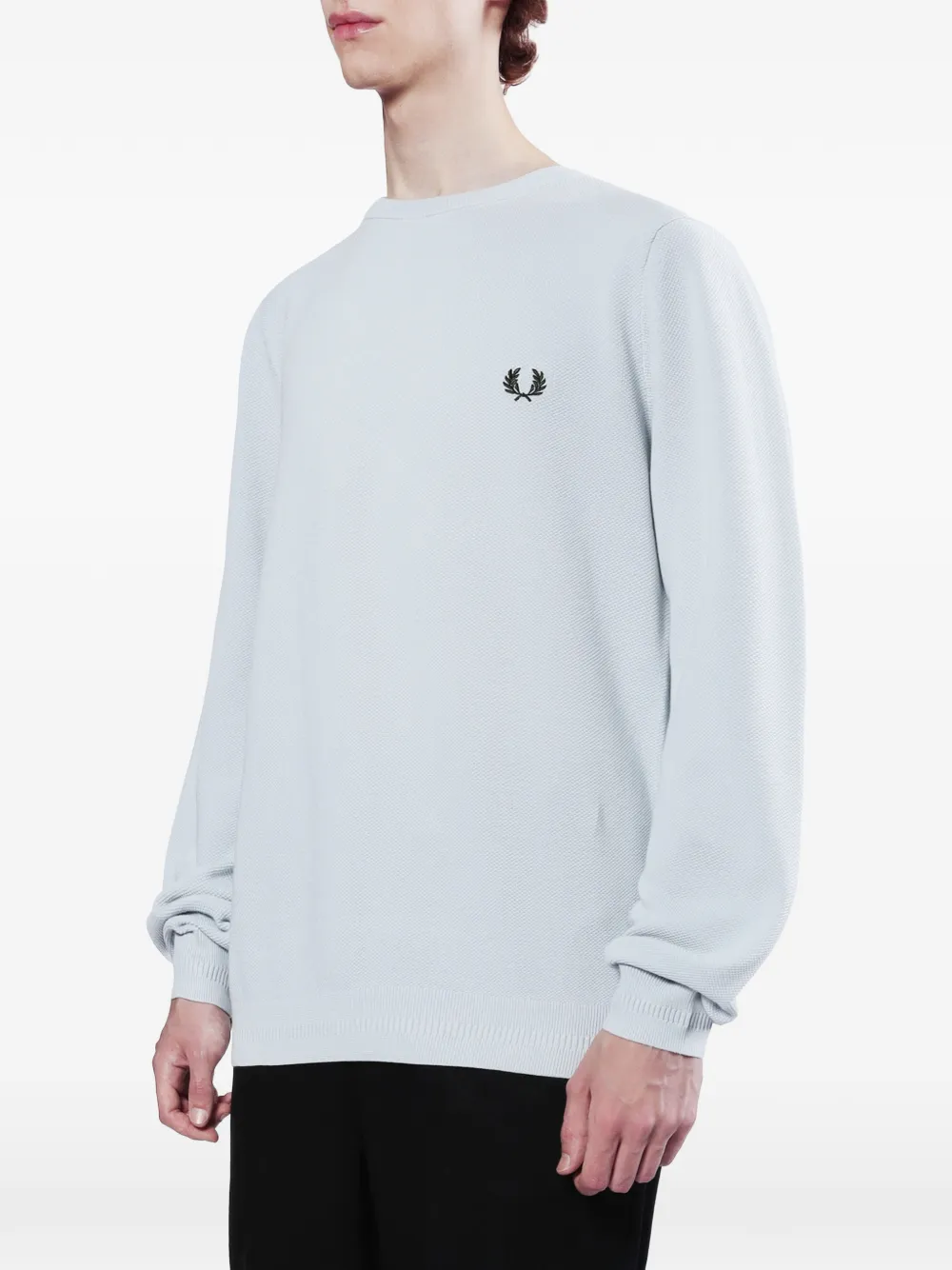 Fred Perry Trui met geborduurd logo Blauw