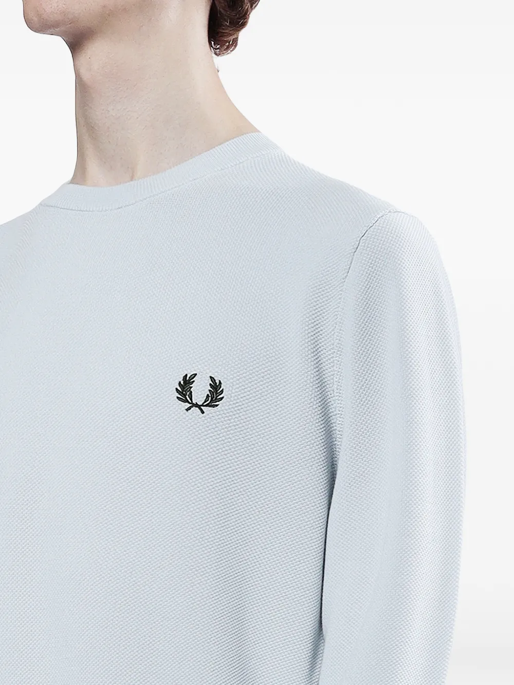 Fred Perry Trui met geborduurd logo Blauw