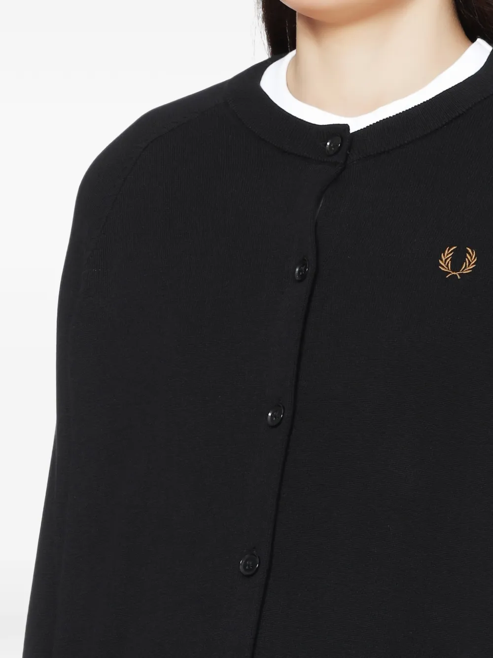 Fred Perry Vest met geborduurd logo Zwart