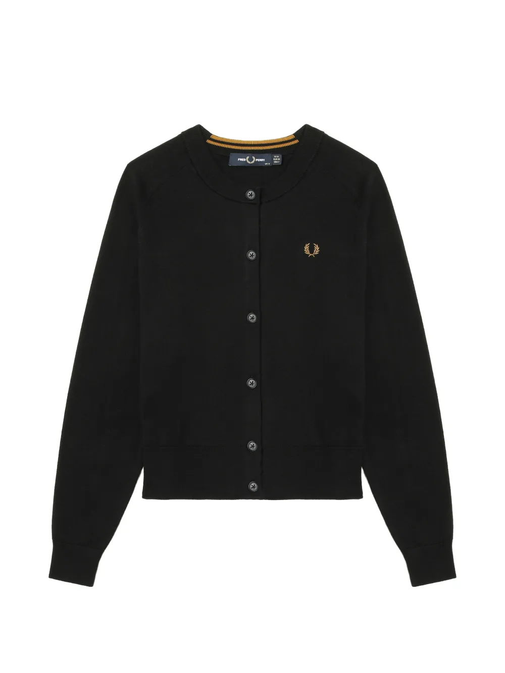 Fred Perry Cardigan Mit Logo-stickerei In Black