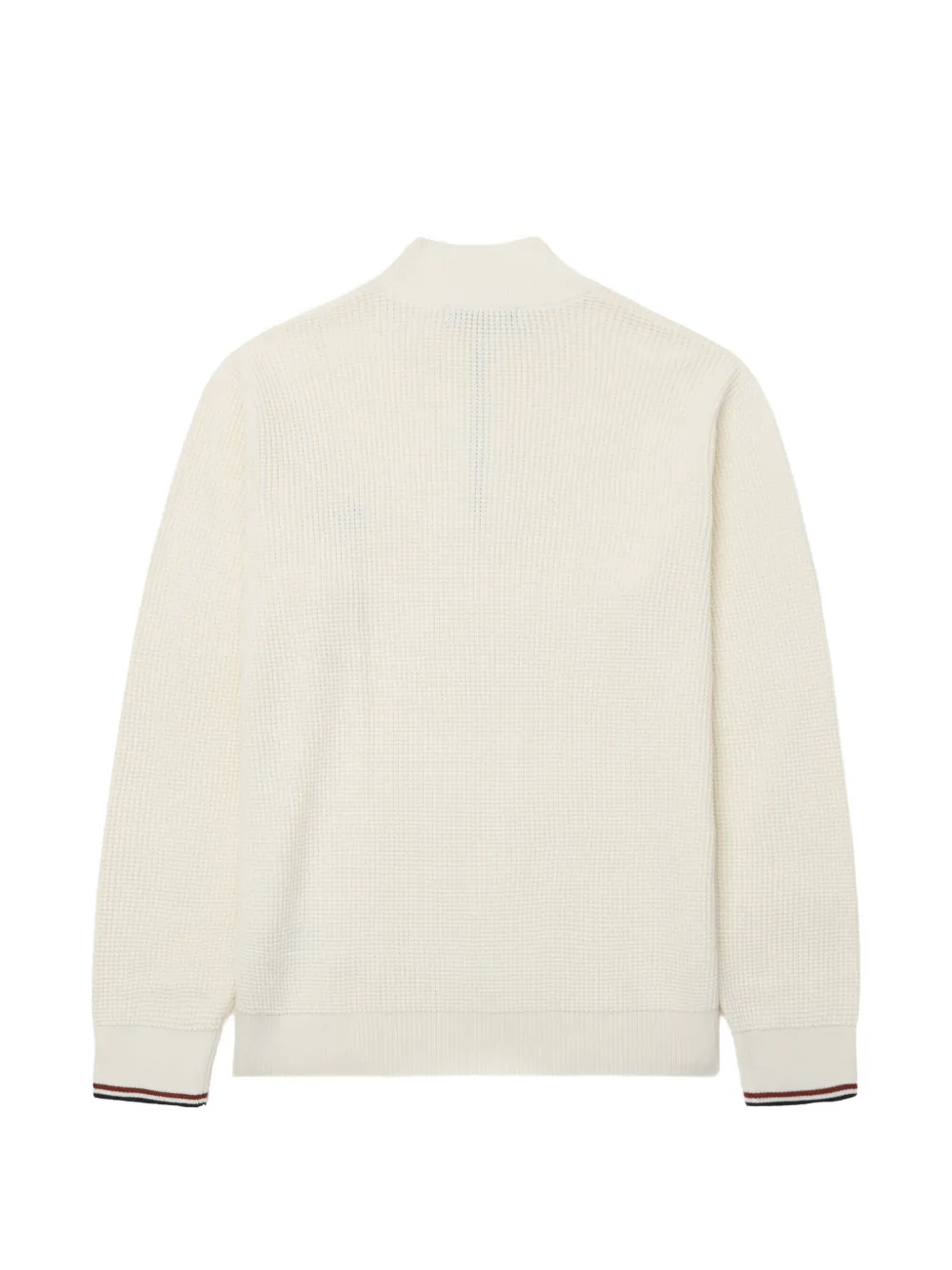 Fred Perry Wafelgebreide trui met kwart rits Wit