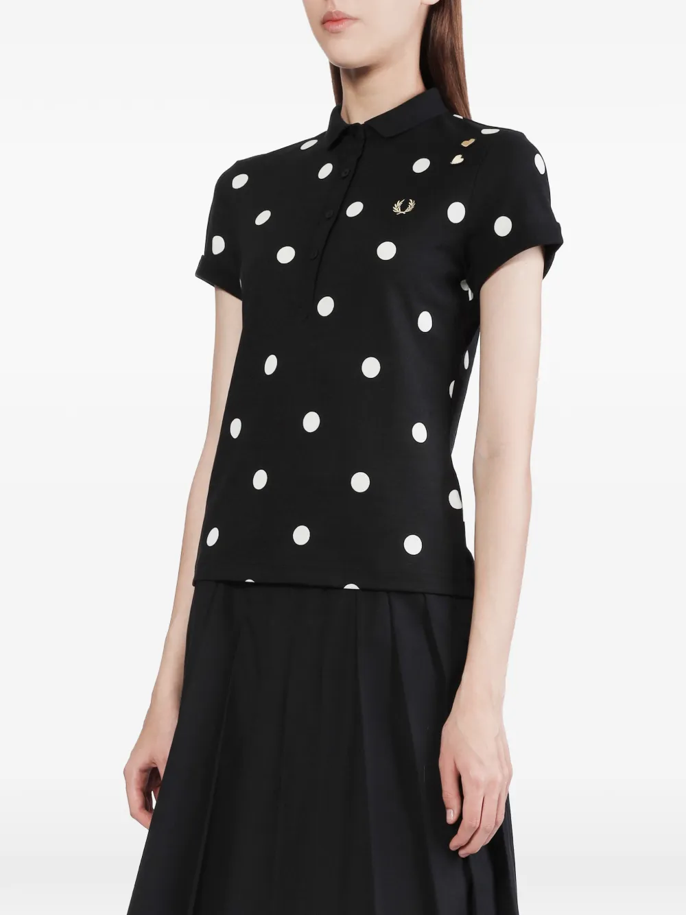 Fred Perry Poloshirt met stippen Zwart