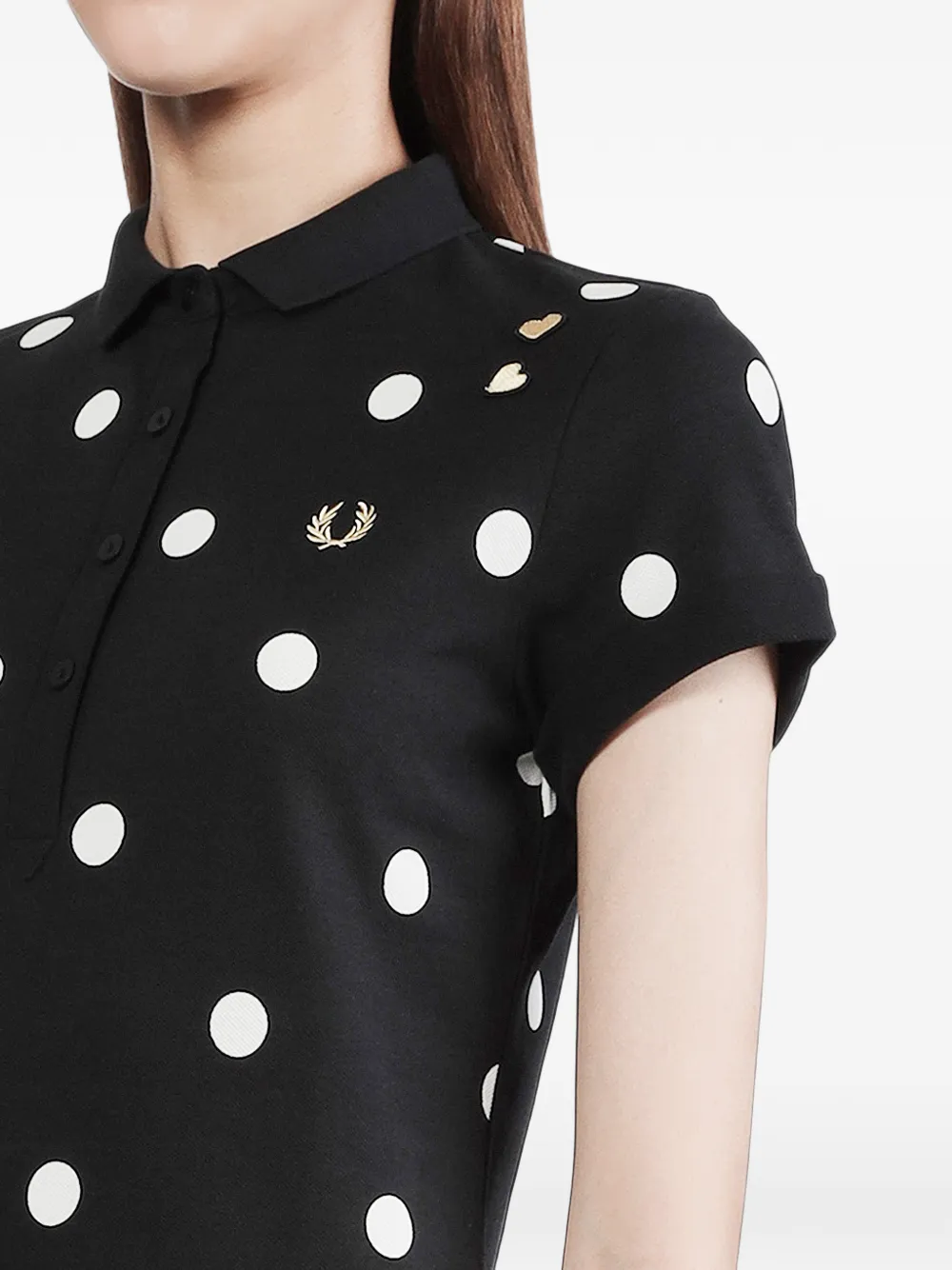 Fred Perry Poloshirt met stippen Zwart