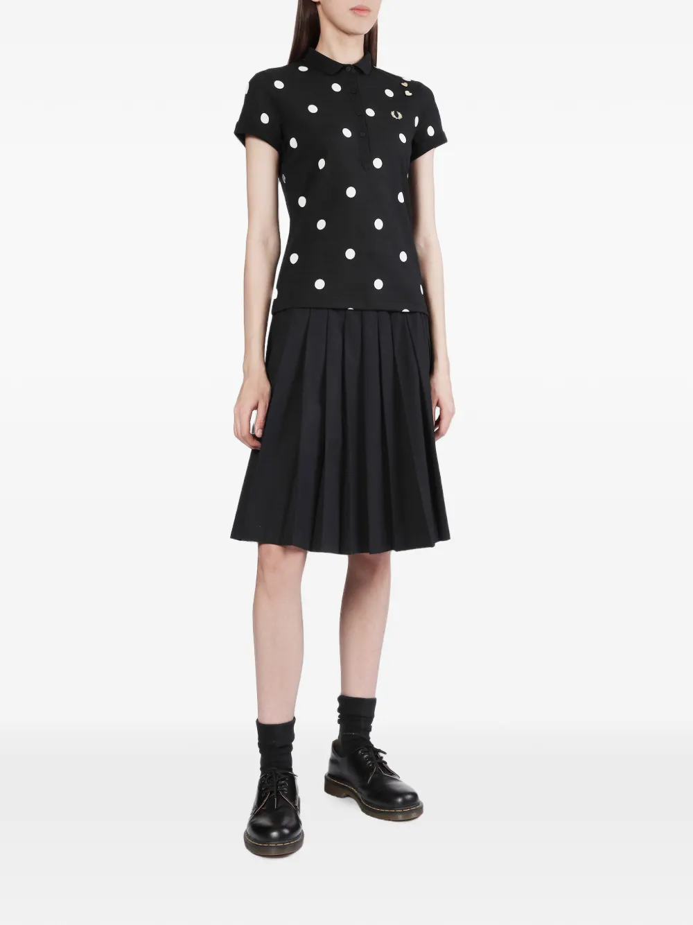 Fred Perry Poloshirt met stippen Zwart