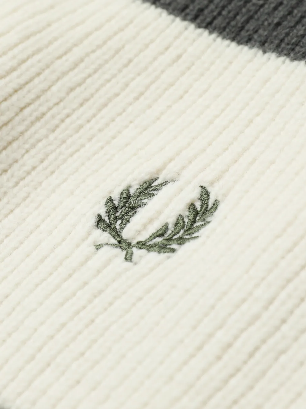 Fred Perry Ribgebreide sjaal Wit