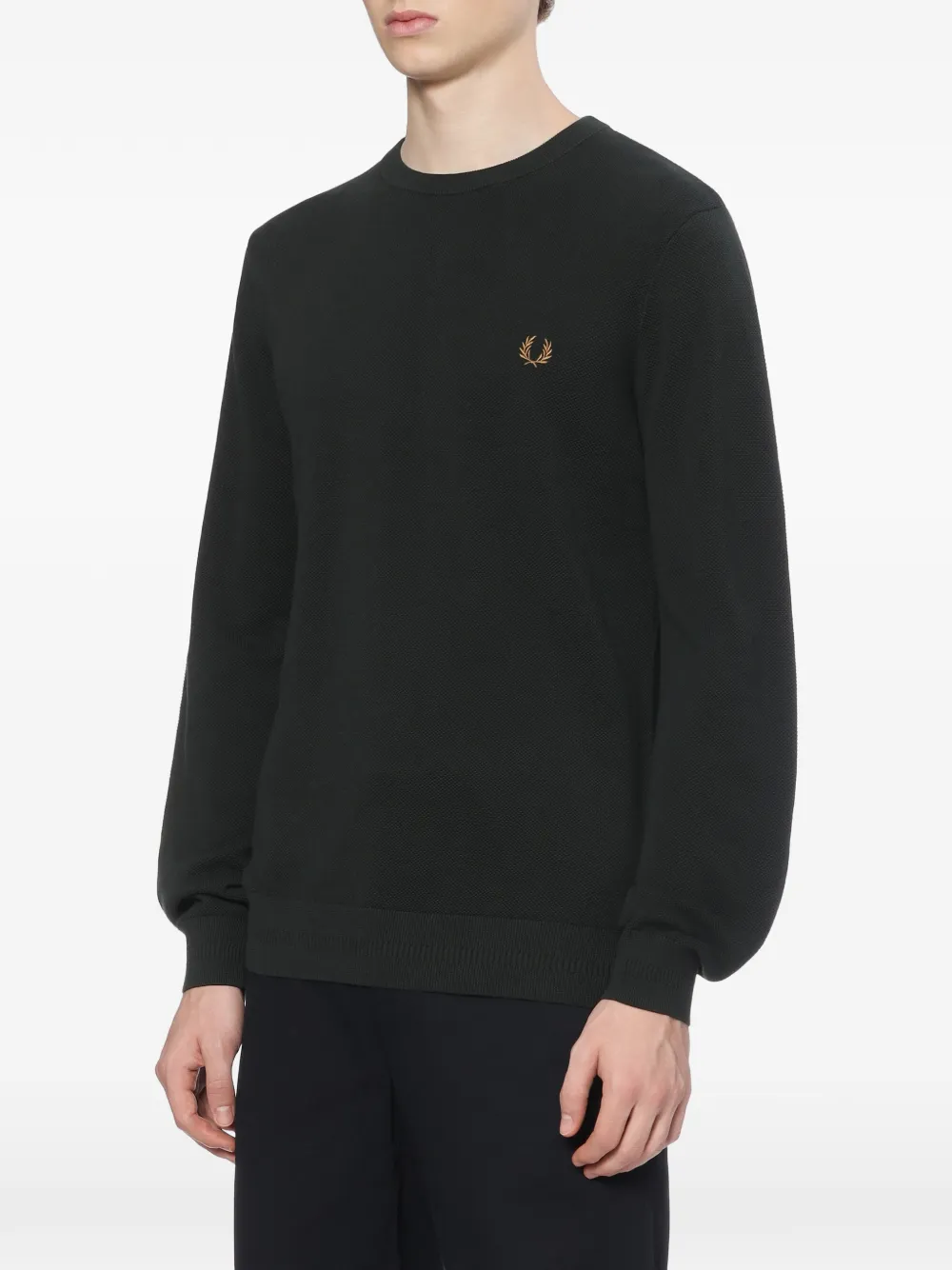 Fred Perry Trui met geborduurd logo Zwart