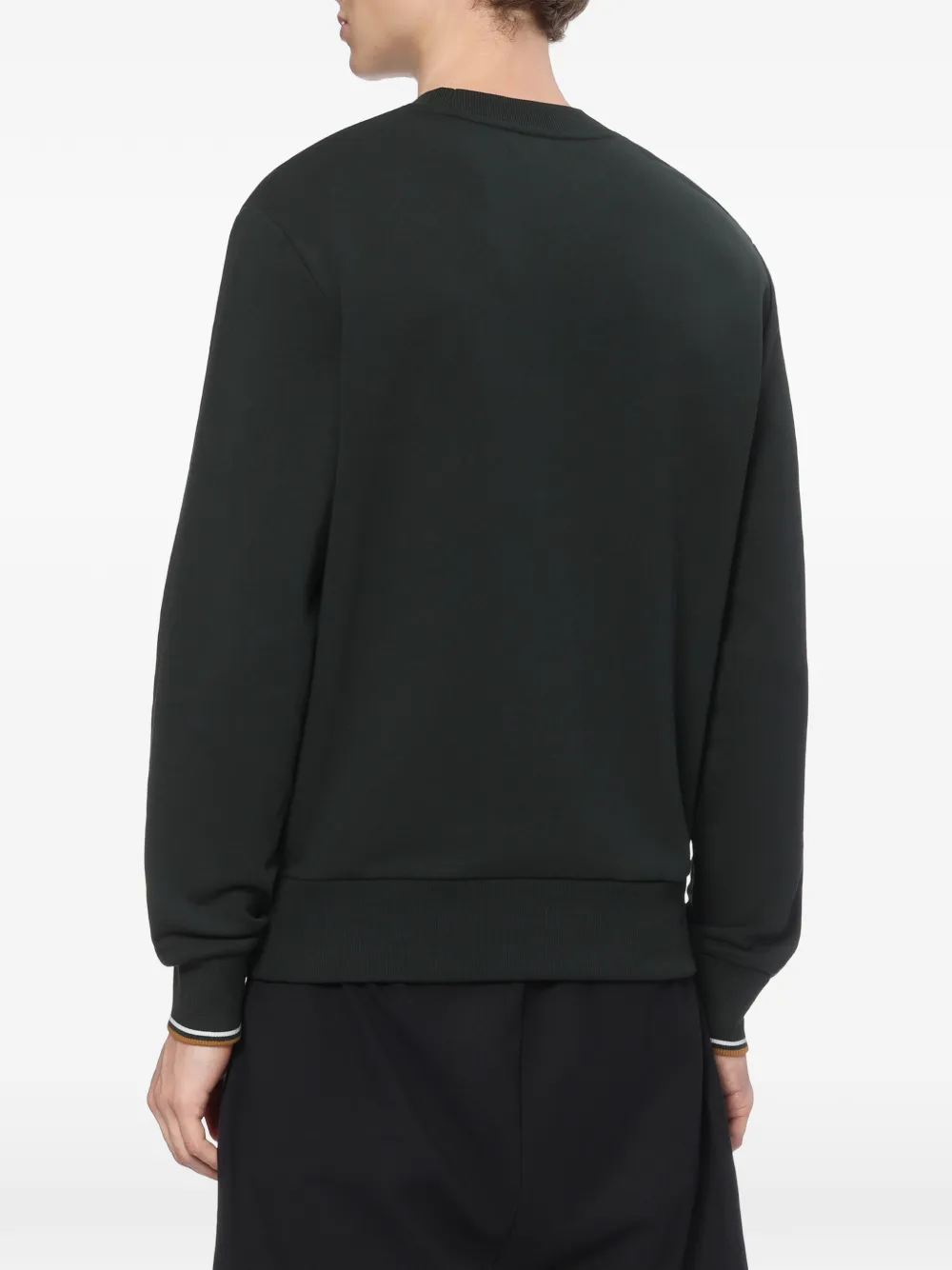 Fred Perry Sweater met geborduurd logo Zwart