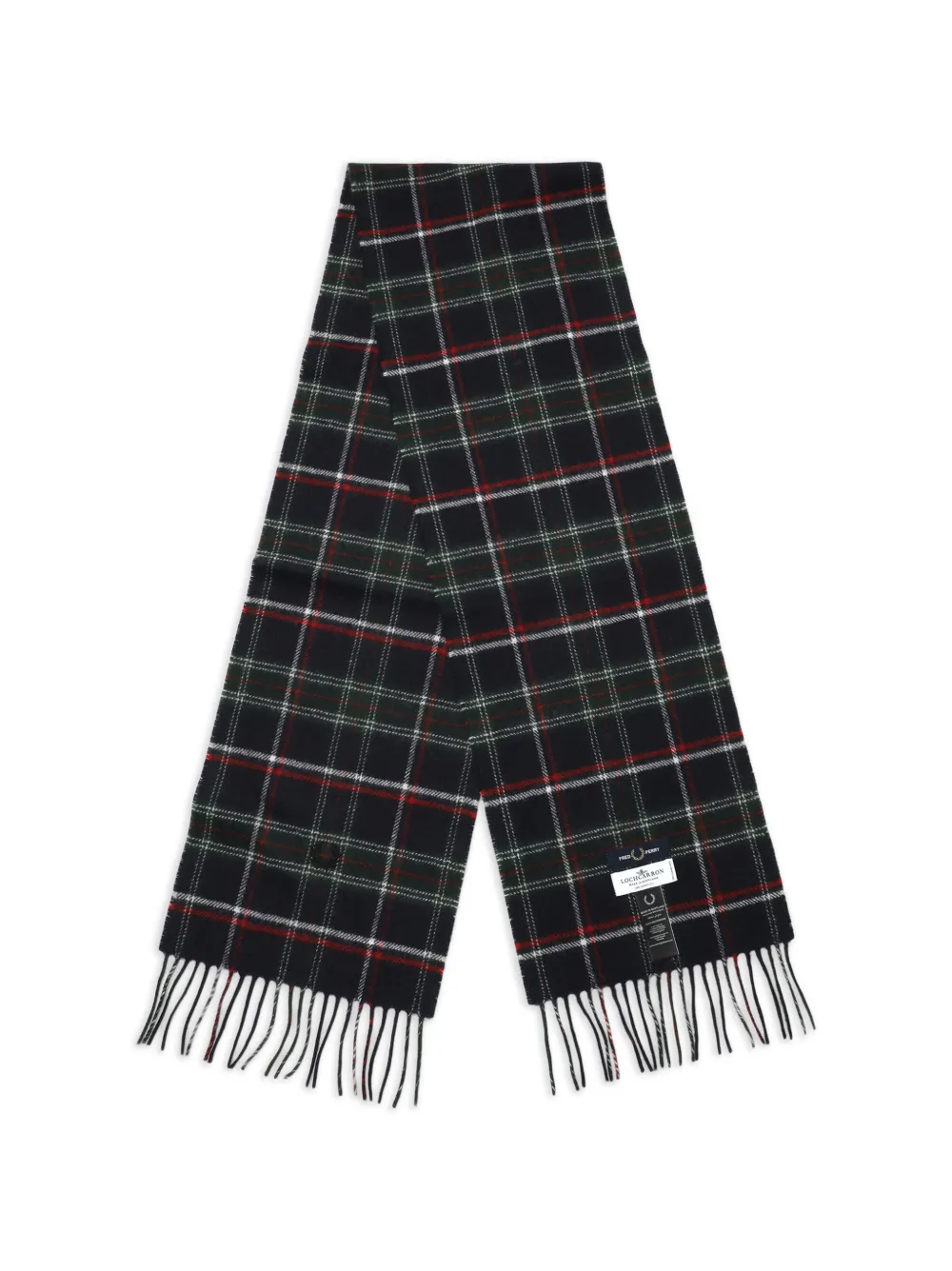 Fred Perry Sjaal met tartan ruit Blauw