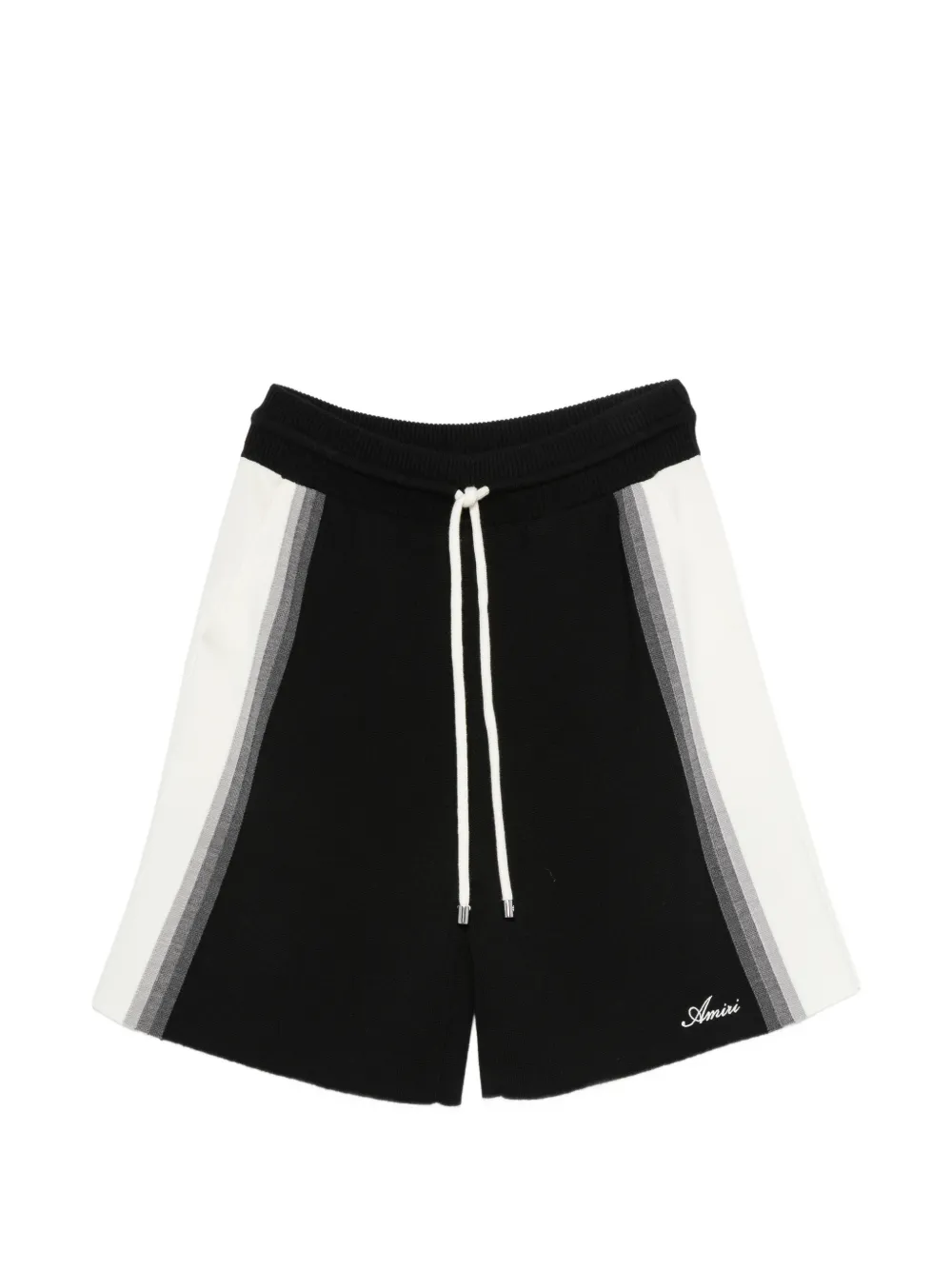 AMIRI gradient-stripe knitted shorts - Nero