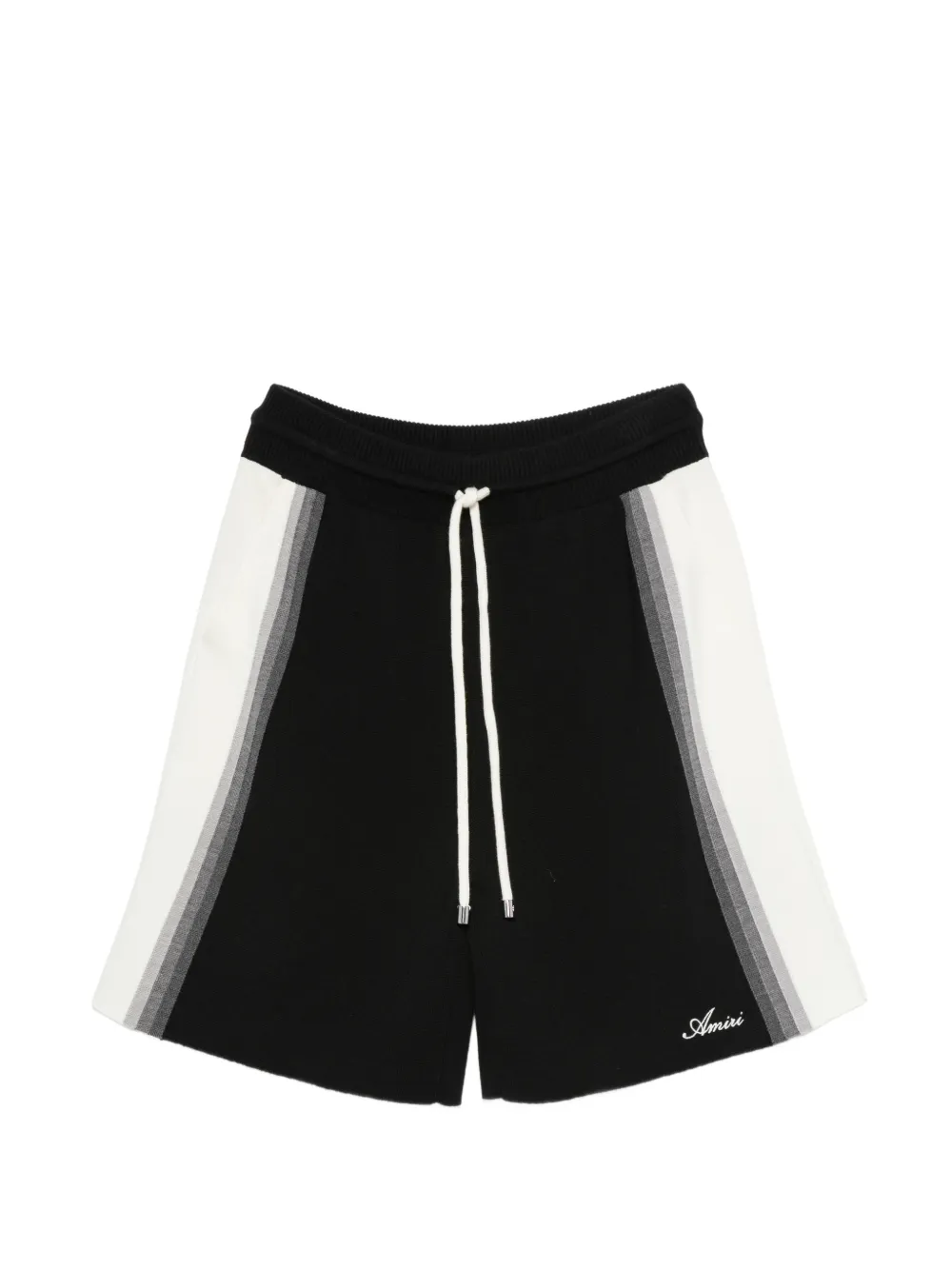 AMIRI gradient-stripe knitted shorts - Nero