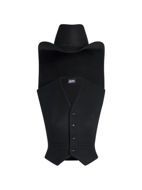 Jean Paul Gaultier hat-detail tailored gilet