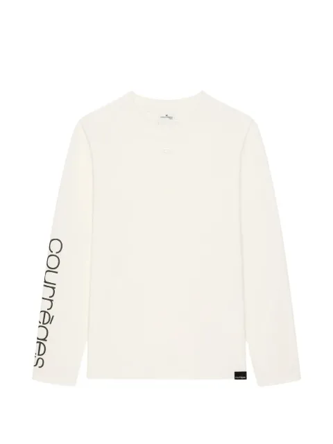 Courrèges logo-print long-sleeve T-shirt
