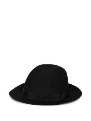 HIZUNE ヒヅメ　ベレー帽　 帽子　黒　comme des garcons Comme Des Garçons x Hizume Ruffled wide-brim Hat | Black | FARFETCH