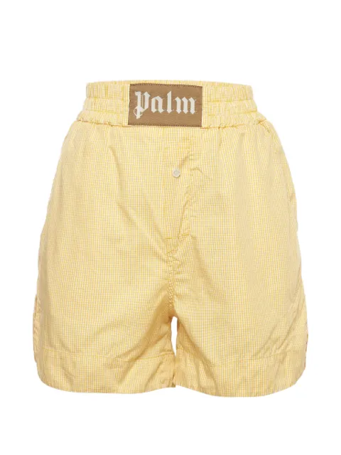 Palm Angels short à carreaux vichy et patch logo