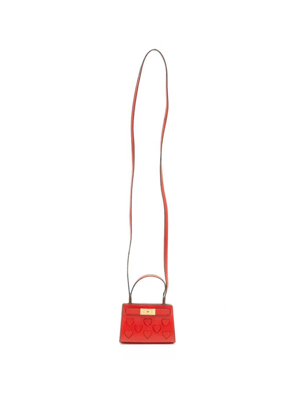 Tory Burch nano Lee Radziwill heart-detail cross body bag - Rosso