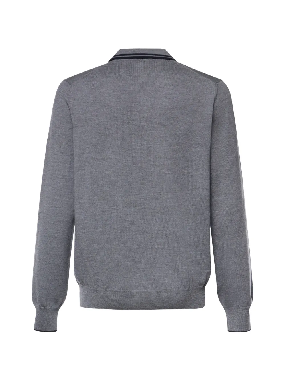 Fay zip-up wool polo shirt Grijs