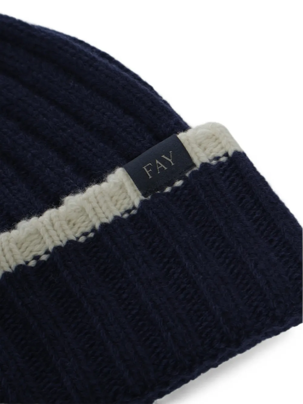 Fay Ribgebreide muts Blauw