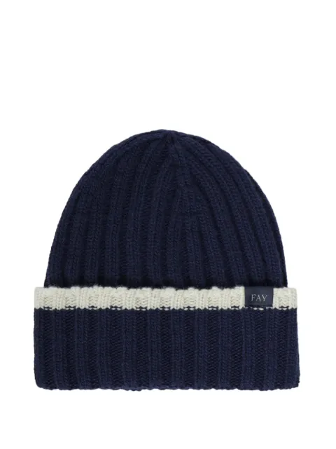 Fay ribbed-knit beanie hat