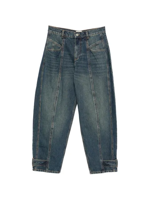 ISABEL MARANT jeans Leja con costuras y dobladillos con botones