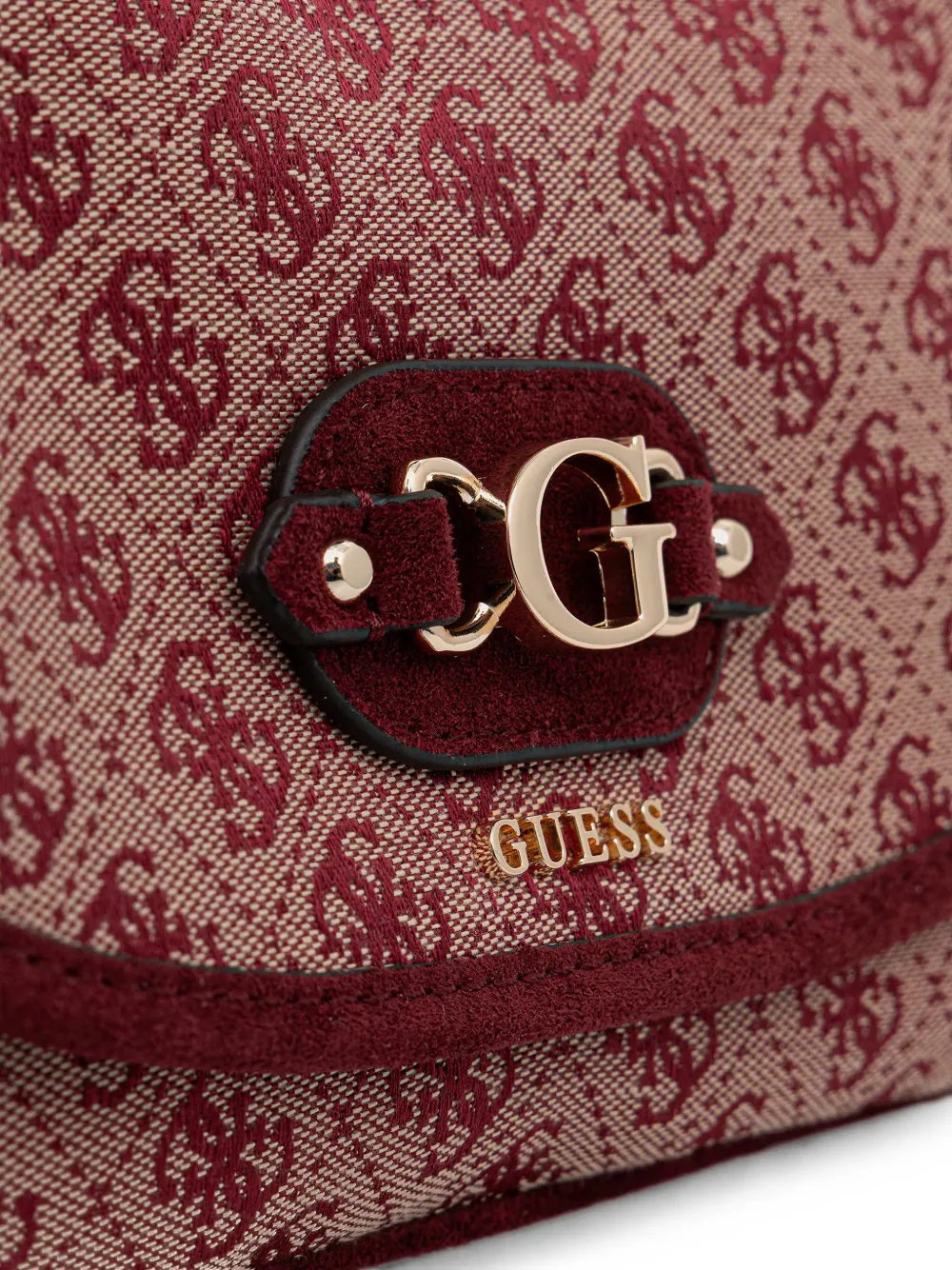 GUESS USA Samantha schoudertas met logo-monogram Rood