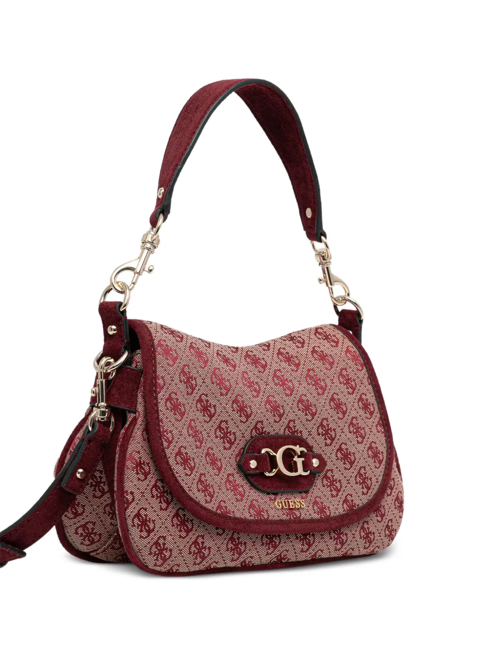 GUESS USA Samantha schoudertas met logo-monogram Rood