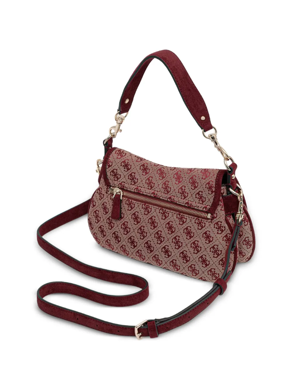 GUESS USA Samantha schoudertas met logo-monogram Rood