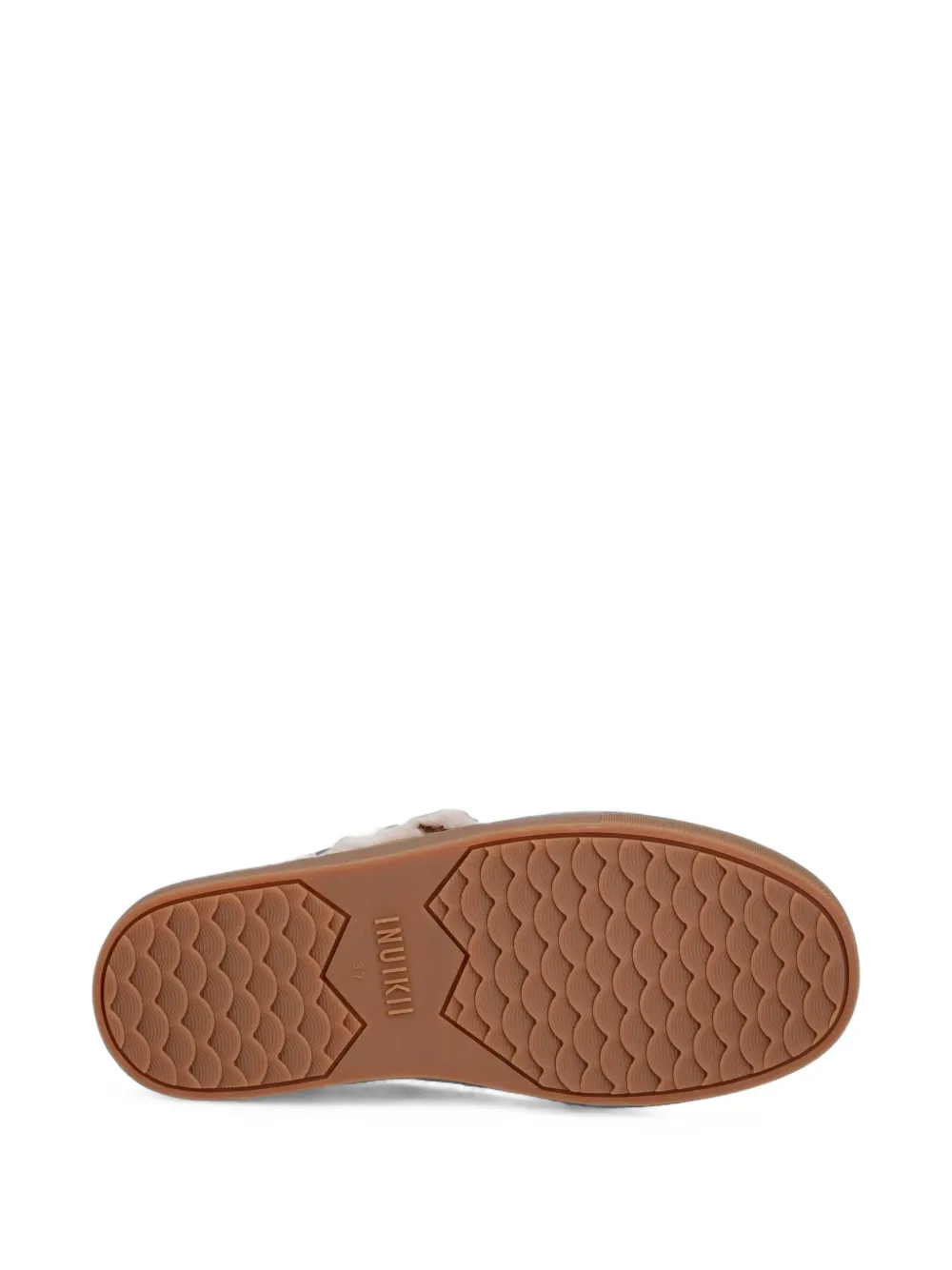 Inuikii shearling-trim cow-print loafers Bruin