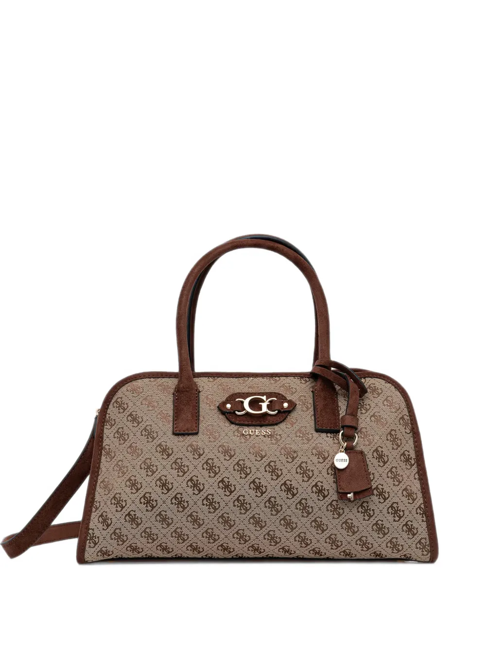GUESS USA Samantha monogram-print logo-plaque tote bag - Toni neutri