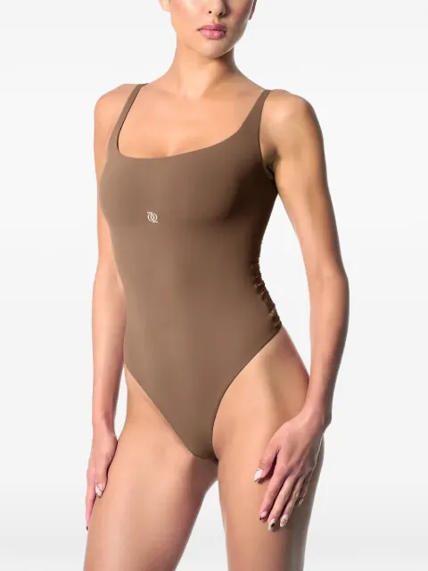 God Save Queens Second Skin scoop-neck thong bodysuit