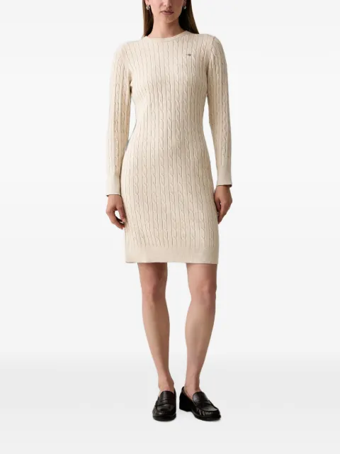 Gant cable-knit long-sleeve mini dress