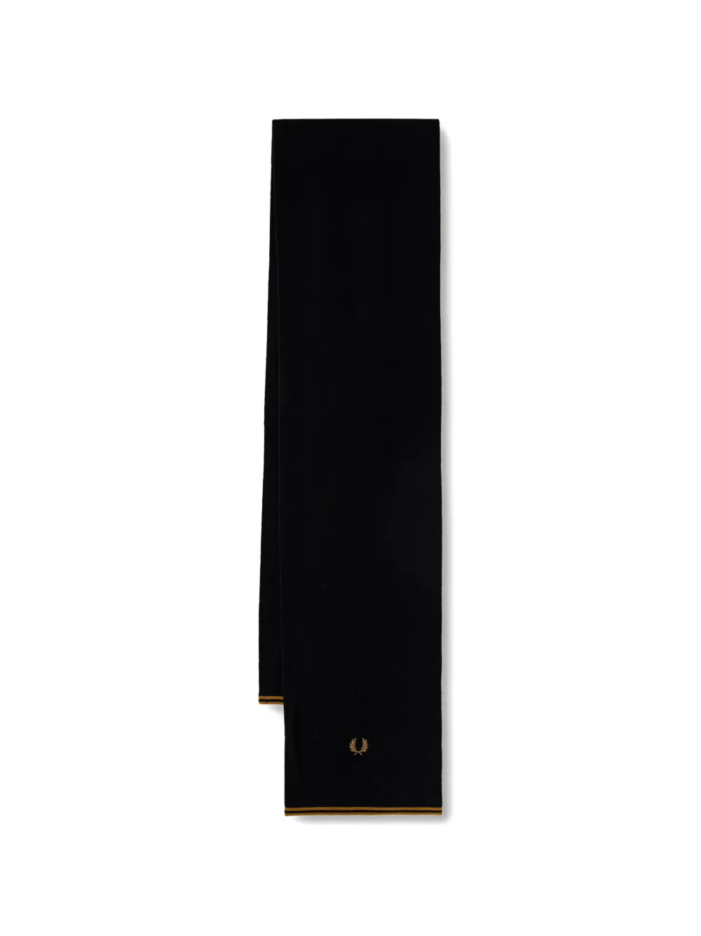 Fred Perry Laurel Wreath Tipped Scarf In Schwarz