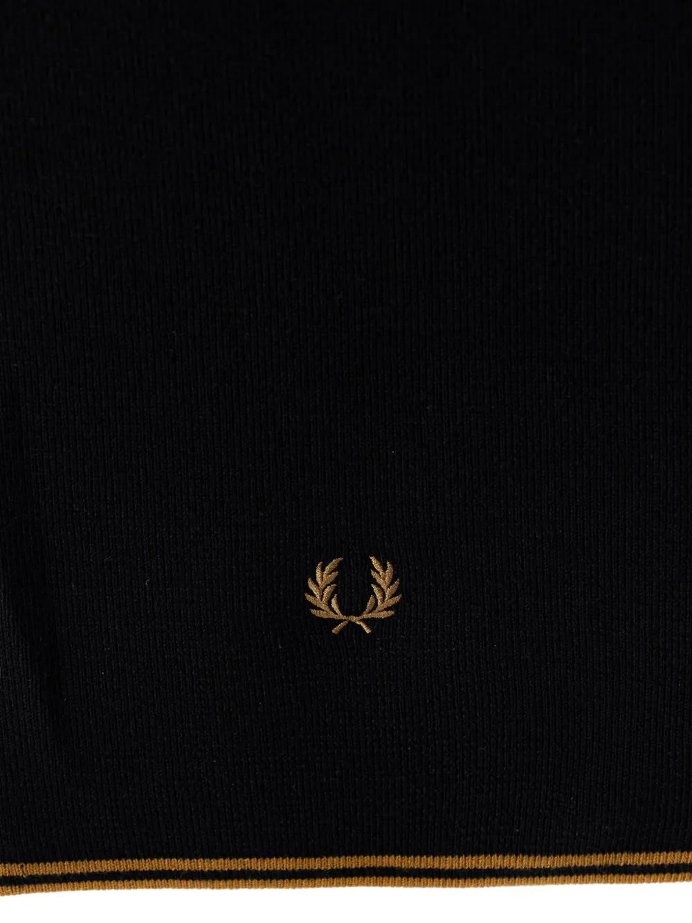 Fred Perry Laurel Wreath sjaal met gestreepte randen Zwart
