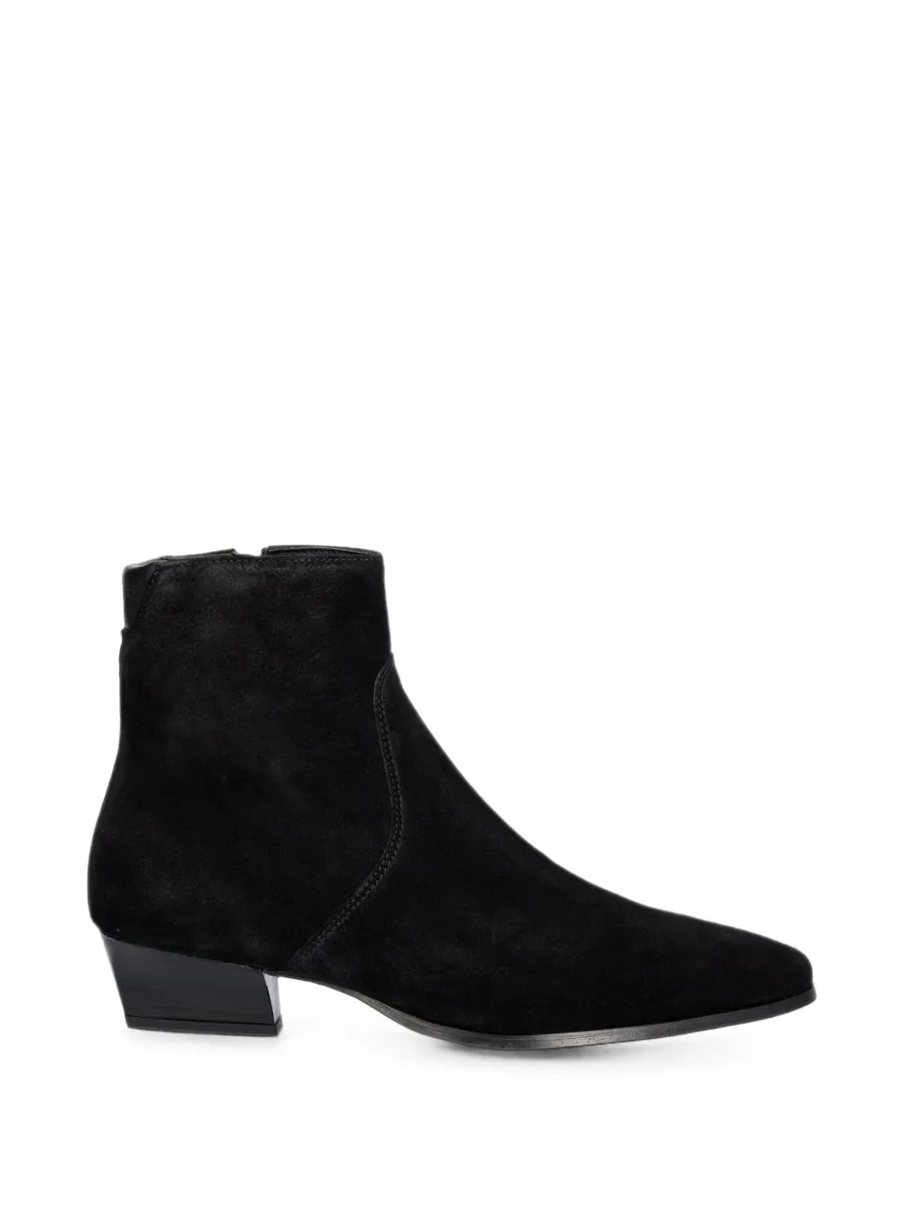 Gant Pointed-toe Suede Ankle Boots In Black