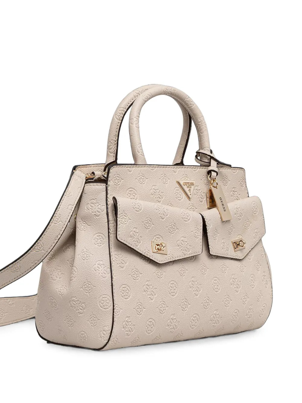 GUESS USA Blake shopper met logo-reliëf Beige