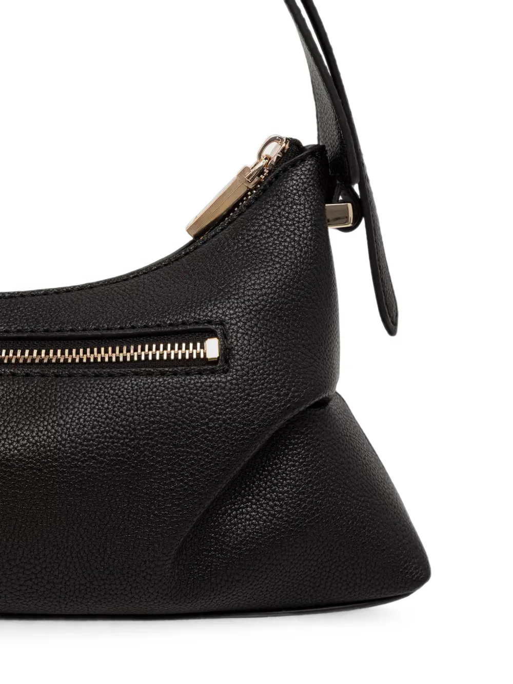 GUESS USA Suzy logo-plaque pebbled shoulder bag Zwart