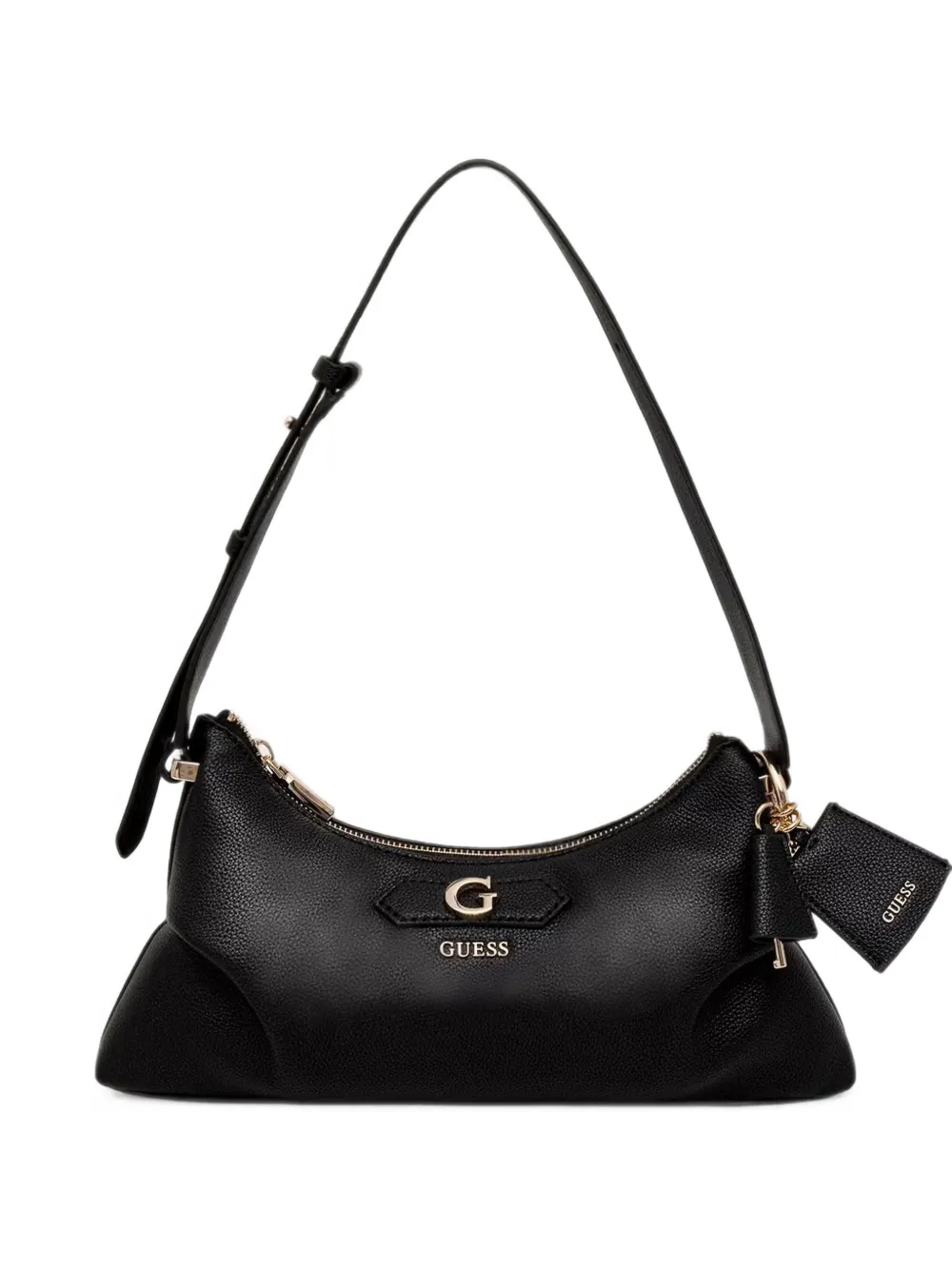 GUESS USA Suzy logo-plaque pebbled shoulder bag - Nero