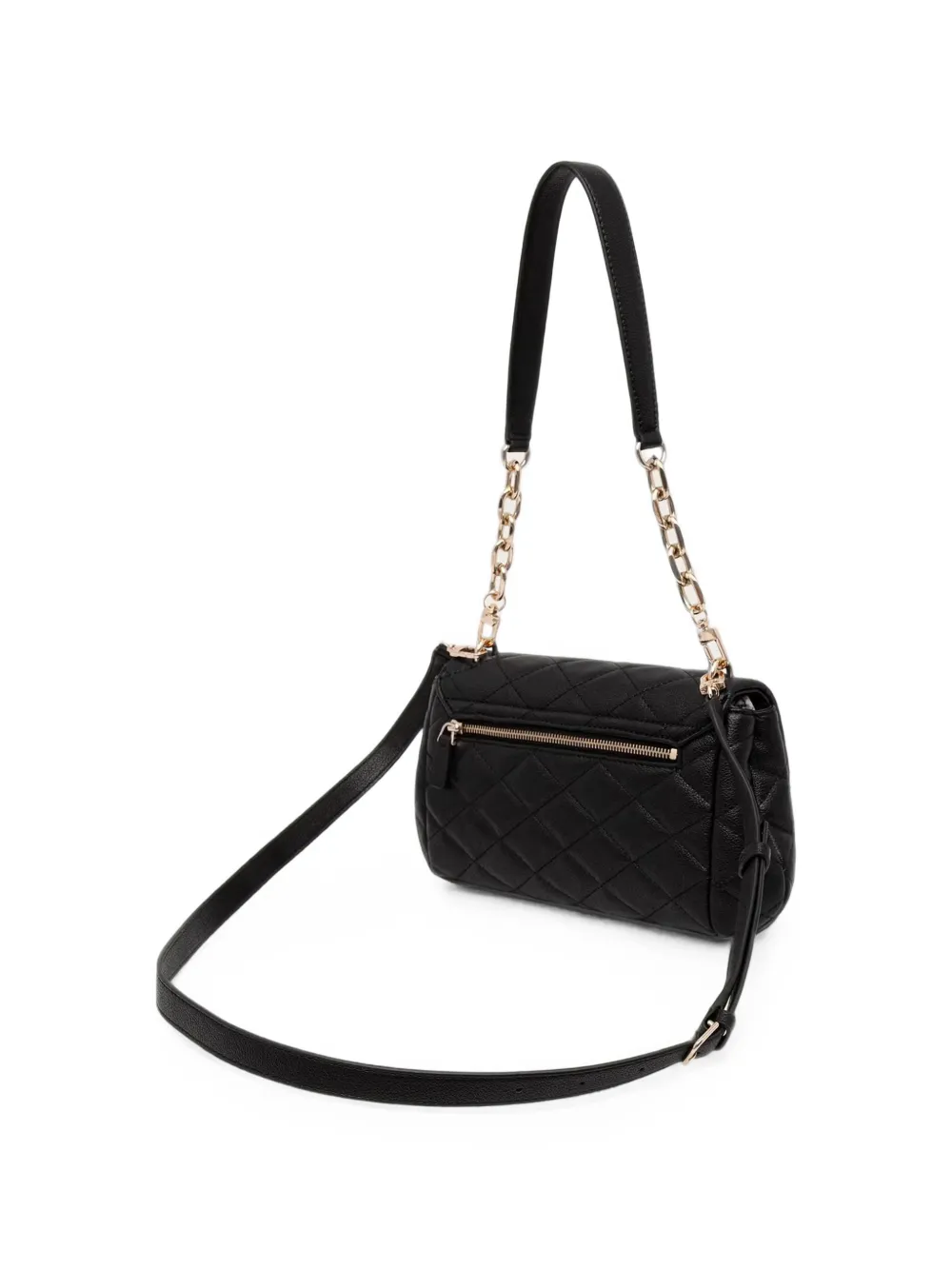GUESS USA Frances gewatteerde schoudertas met logoplakkaat Zwart