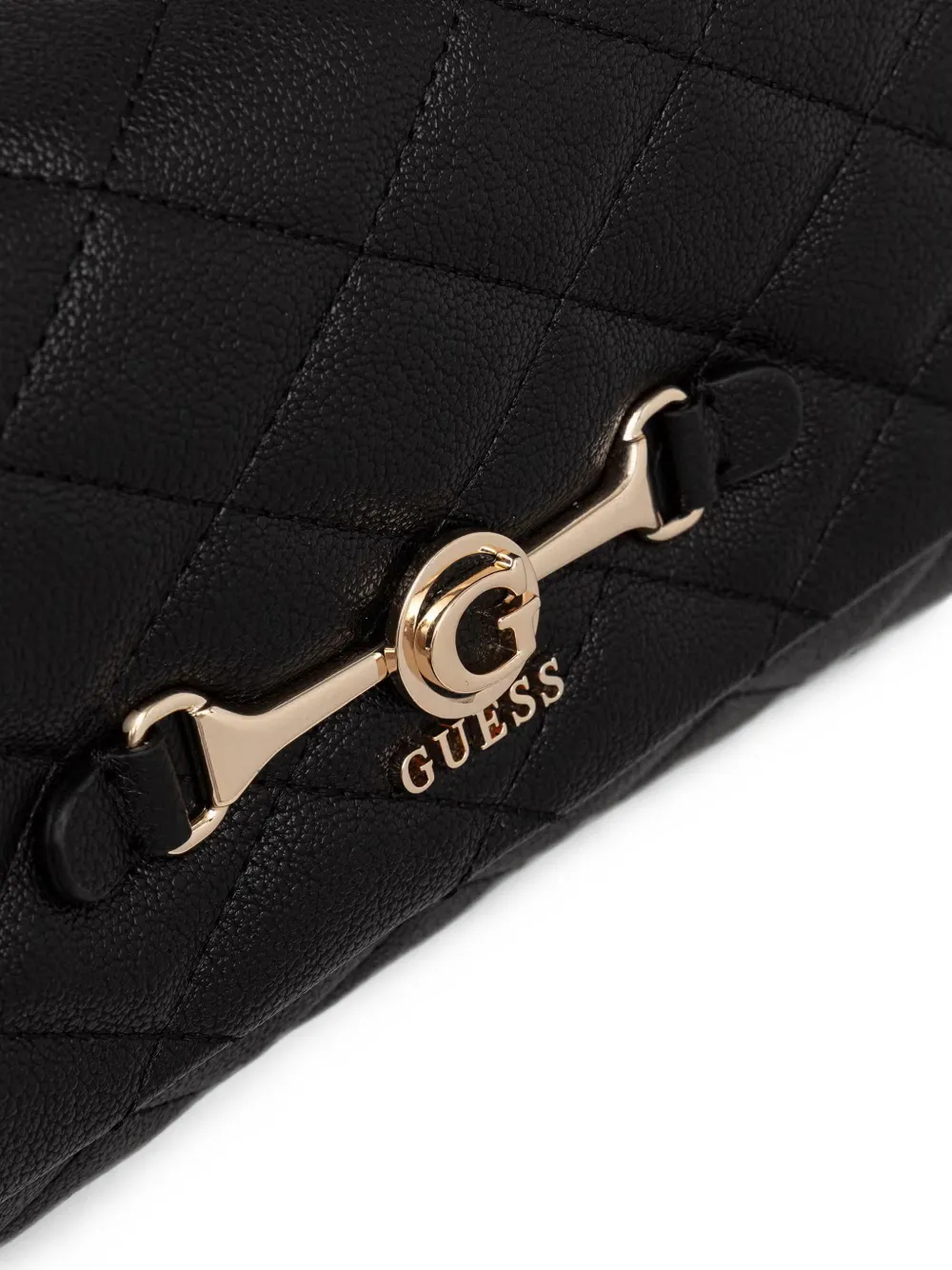 GUESS USA Frances gewatteerde schoudertas met logoplakkaat Zwart