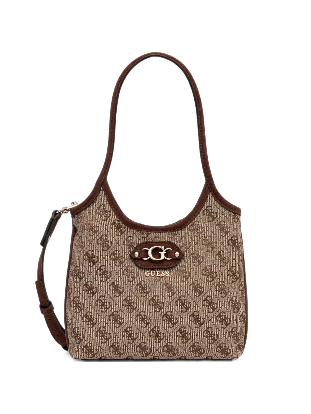 GUESS USA mini Samantha monogram-print logo-plaque tote bag - Toni neutri