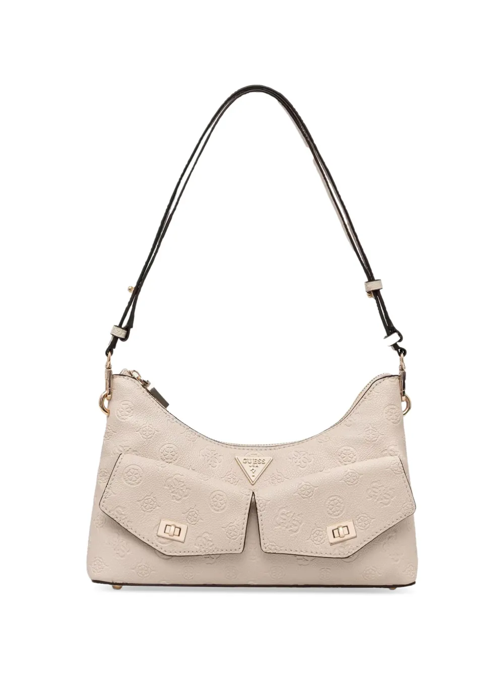 GUESS USA logo-embossed flap-pockets shoulder bag