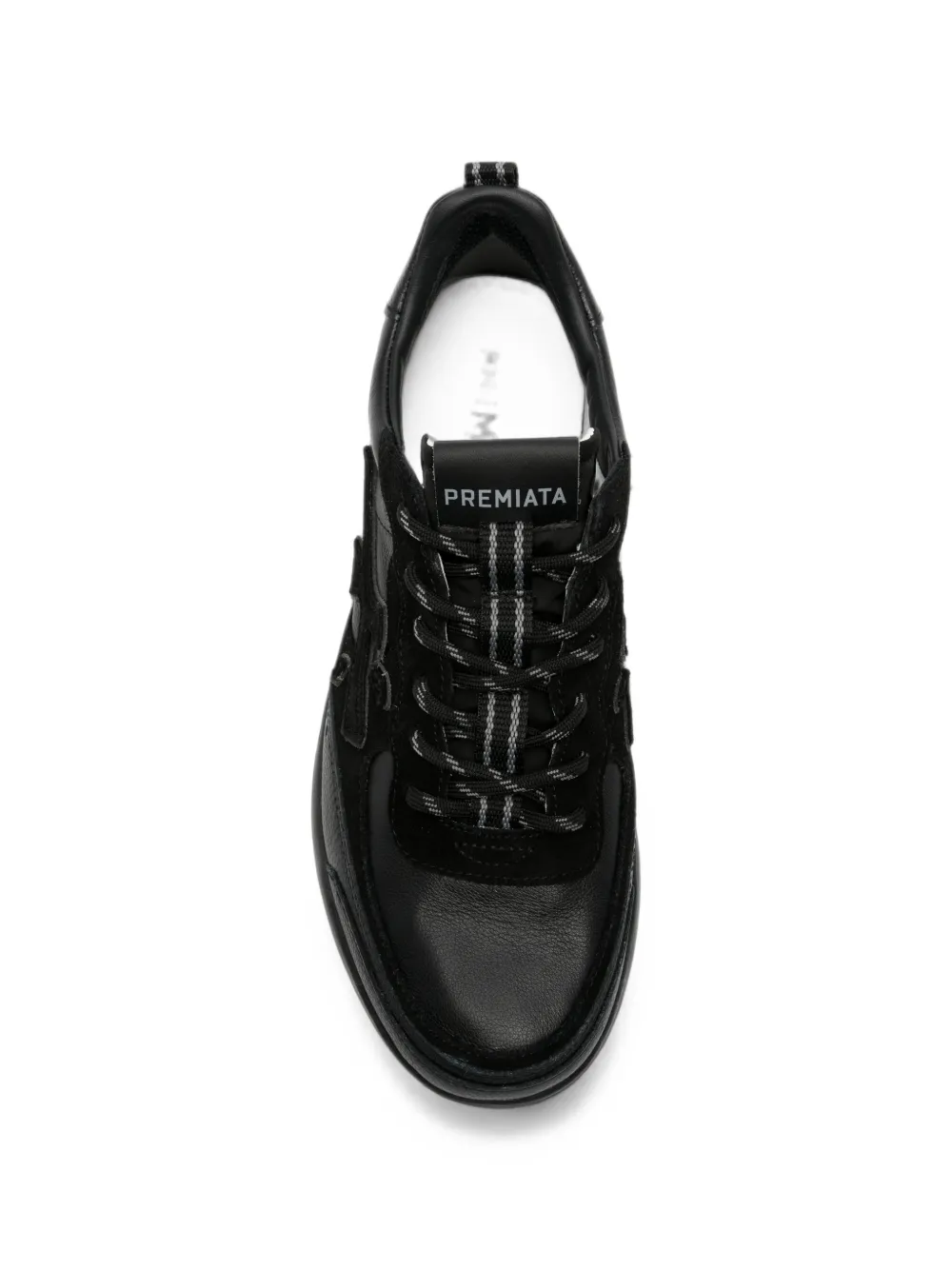 Premiata Nous panelled leather sneakers Zwart