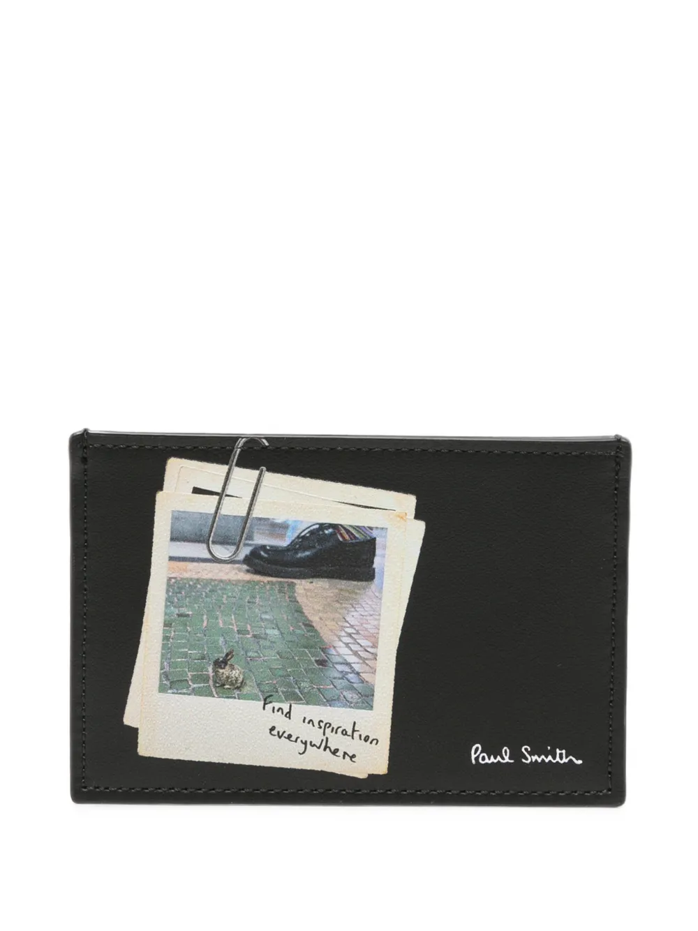 Paul Smith photo-print leather cardholder - Nero