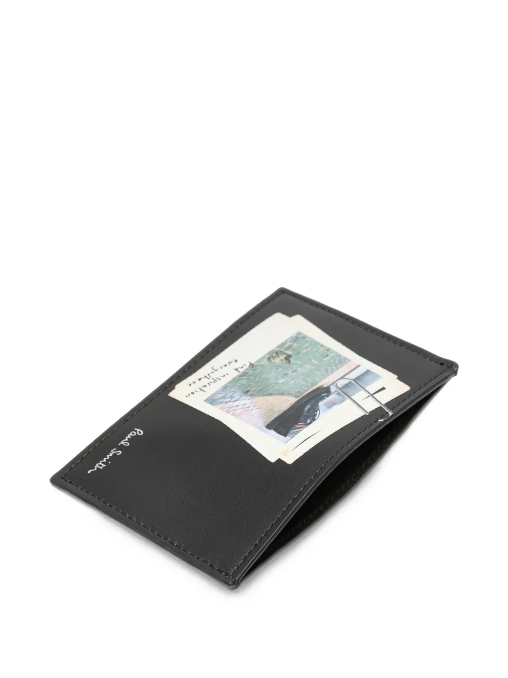 Paul Smith Leren pasjeshouder met fotoprint Zwart