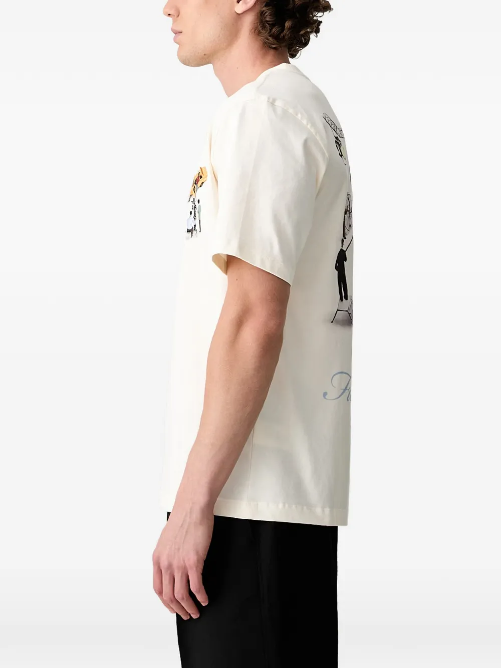 Filling Pieces Film Set T-shirt met grafische print Beige