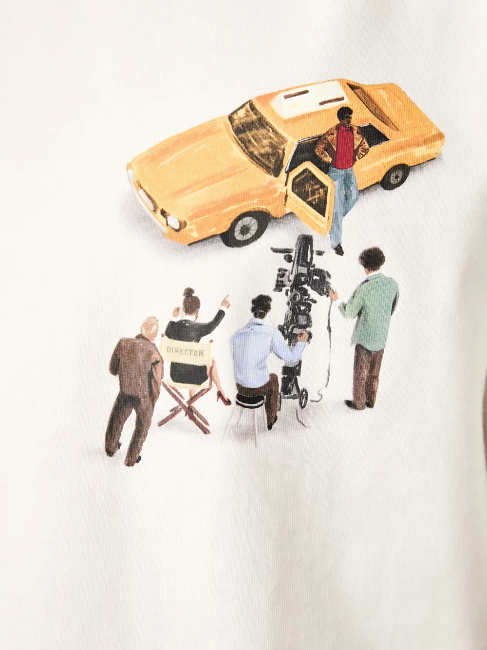Filling Pieces Film Set T-shirt met grafische print Beige