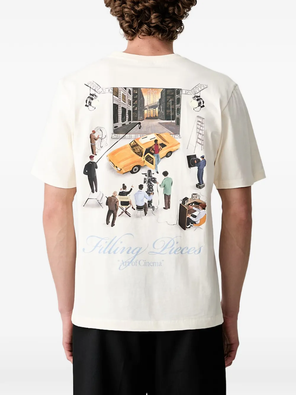 Filling Pieces Film Set T-shirt met grafische print Beige
