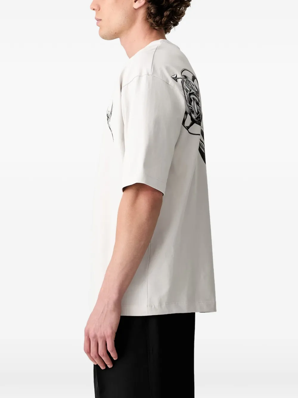 Filling Pieces T-shirt met grafische print Beige